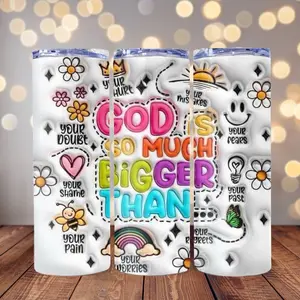 God is so much bigger tumbler Drinkware Washable Reusable Portable Bottle Cup Water Bottles Stainless Mug vacuuminsulated colorful cups leakproof stitch heatpress Flasks Bottled Steel Steel portable tumbler