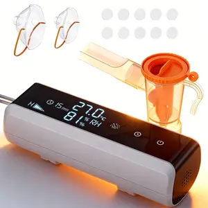Portable Nebulizer Machine for Adults & Kids with Smart Digital Display, Low Noise Compressor Jet Nebulizer, Timer & Rate Control for home, Travel, Breathing Treatment Device