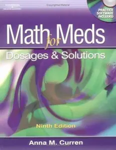 USED-Math for Meds: Dosage and Solutions by Anna M. Curren (Paperback)