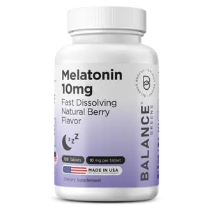 Balance Breens Melatonin 10mg - 100% Drug Free, 120 Fast Dissolve Tablets, Natural Sleep Aid, GMO-Free, Suitable for Adults - Dietary, Healthcare