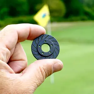 Rotor Golf Ball Marker - Black Oxide Carbon Steel | Kraken Golf