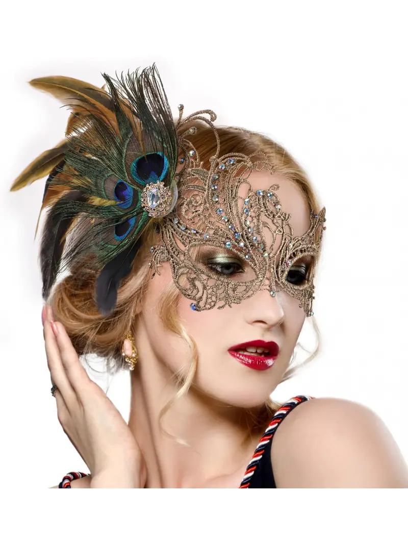 1920s Flapper Headpiece Great Gatsby Feather Headband Costum  display picture 3