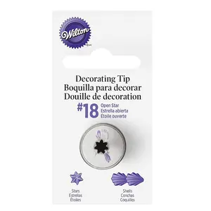 Wilton Open Star Decorating Piping Tip #18 (418-18) - Cake Decorating Icing Tips, Wilton Piping Supplies