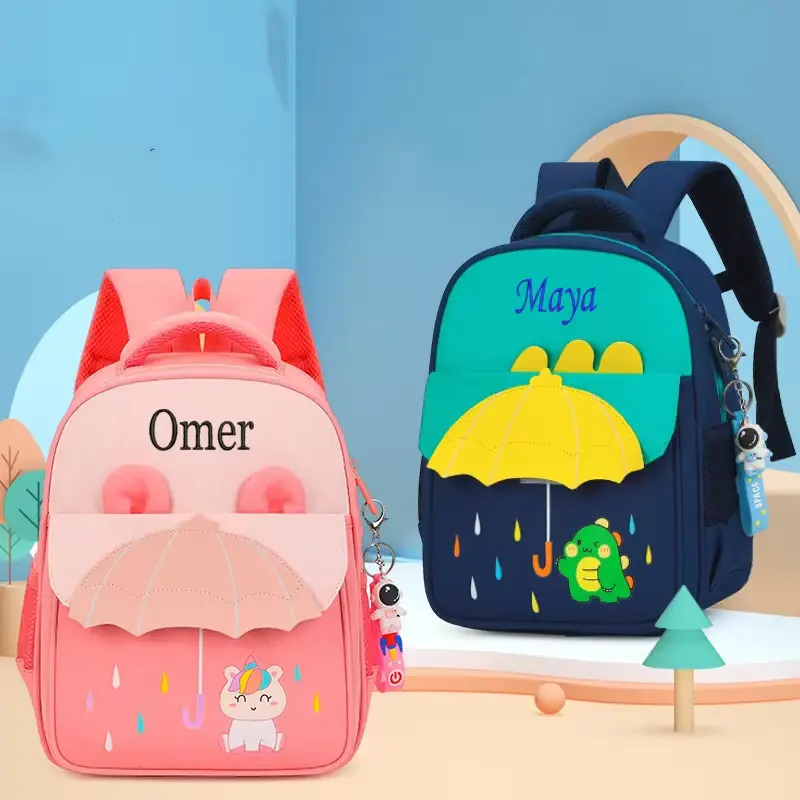 Personalized Embroidery Name Children's School Bag Cartoon Printing Kindergarten Opening Backpack for Boys and Girls Backpack