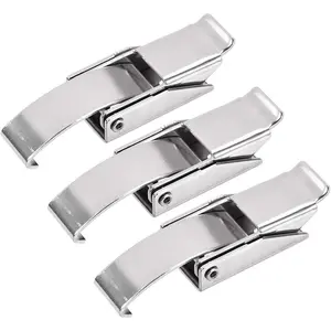 2.87-inch SUS304 Stainless Steel Draw Toggle Latch with Spring-Steel Hook - 3 Pcs
