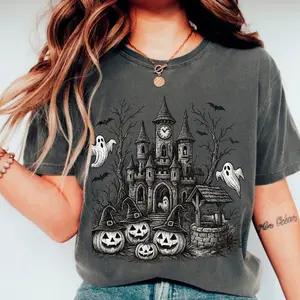 Halloween Haunted House Hoodie, Halloween Shirt, Horror T-Shirt, Halloween Sweatshirt, Spooky Season Tee, Scary House Shirt
