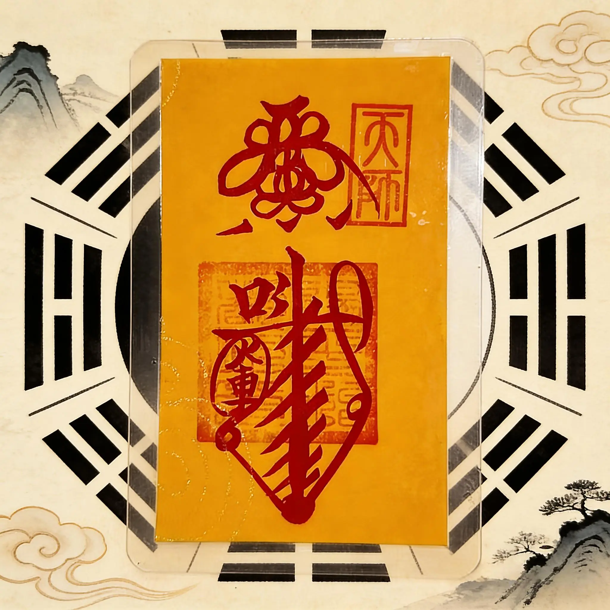 Authentic Taoist Tiangshi feng shui amulet—brings positive energy and health, provides protection and good fortune