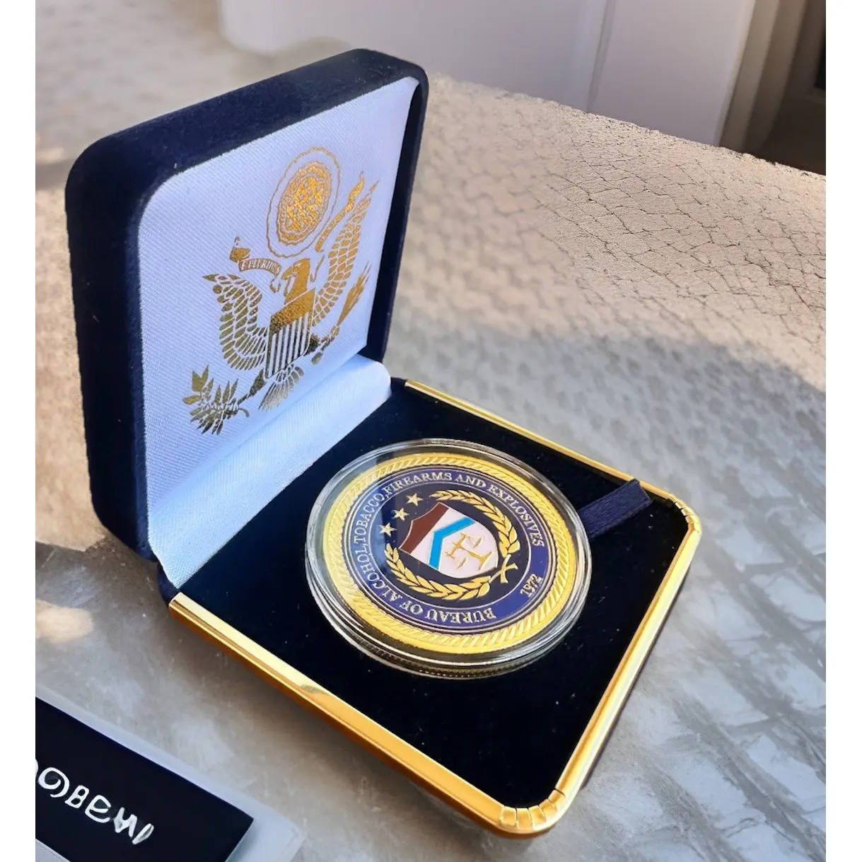 ATF Challenge Coin BUREAU OF ALCOHOL TOBACCO FIREARMS & EXPLOSIVES With Case