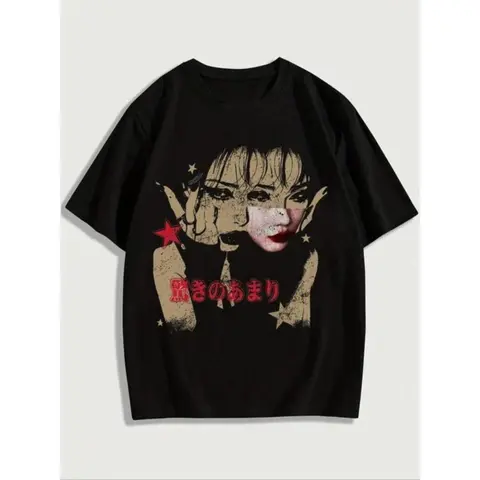 Vintage Trendy Men's Casual Short Sleeve T-Shirt With Figure Print For Summer Daily Wear Regular Fit Round Neck Tee