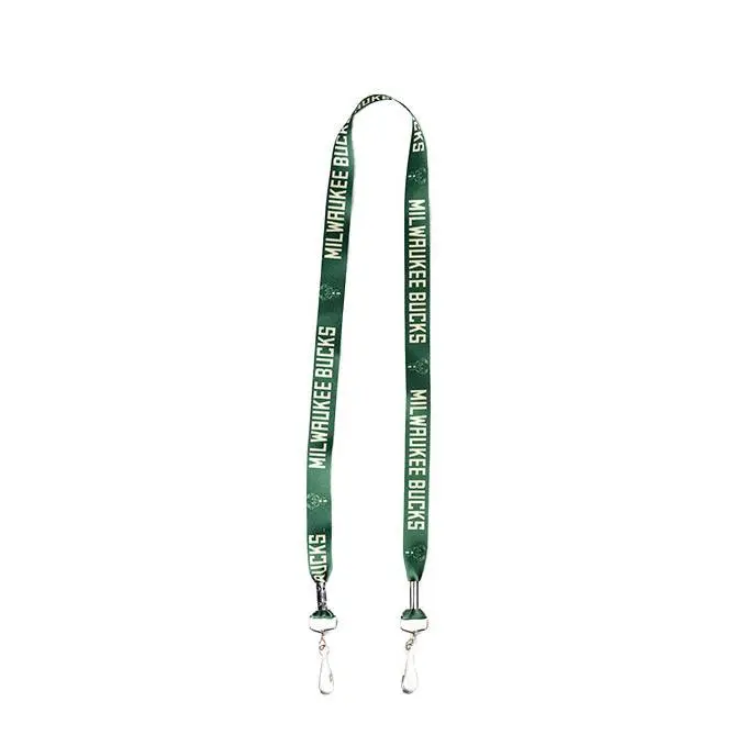 Pro Specialties Group Icon Dual Clip Milwaukee Bucks Lanyard