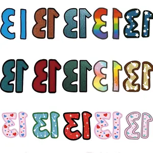 Lucky Number 13 Temporary Tattoos Stickers,Removable 13 Stickers Hand Tattoo with Glitter Star,Eras Tour Merch,Concert Accessories for Fans Gifts (multicolor-glitter star(15pcs))