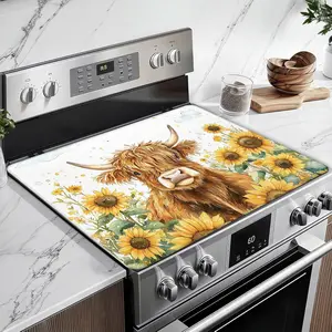 JOYFINITY Sunflower Stove Top Covers for Electric Stove, Electric Gas Stove Pad Heat Resistant Range Cooktop Protector for Home Decor Kitchen