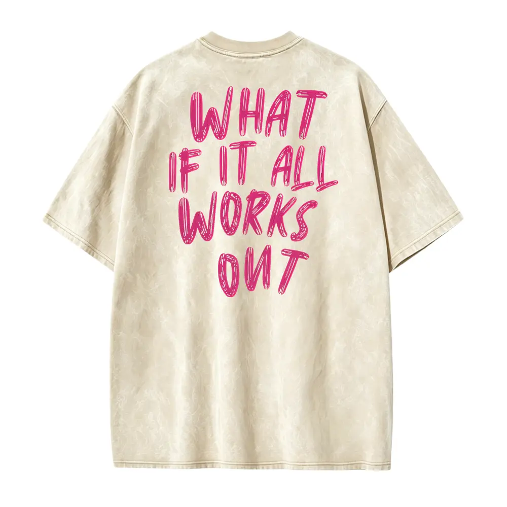 Washed T-shirt-Apricot