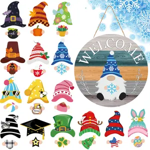 Valentine's Day Gifts for Mom, Aunt, and Sister Seasonal Gnome Hat Digital Clipart Collection, Multi-Colored Vector Graphics, Holiday Themed Designs for Crafts, Scrapbooking, Card Making