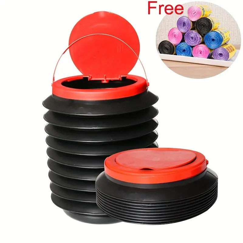 Multi-function Kitchen Foldable Car Trash Can Folding Mini Water Carrier 4L Car Portable Storage Bucket Outdoor Fishing Can