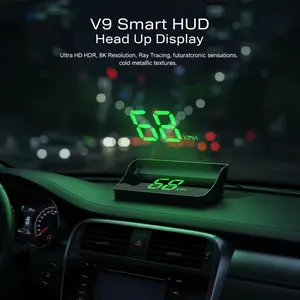 Car Head Up HD Display GPS Speedometer KMH Digital HUD Windshield Projector Auto Electronics Projector Display White Green Light Auto Electronic Devices