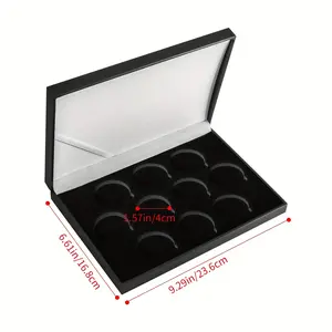 1pc Coin Display Gift Box for Round Coin Collecting - Storage Box for Ten Round Coins (9.29in. X 6.61in.) - The Perfect Gift for Collectors!