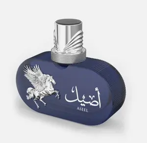 LE FALCONE Highfly Aseel Unisex EDP Fragrance Spray, 100 ML Rich Niche Scent with Unique Blue Design and Pegasus Logo, Regular Edition
