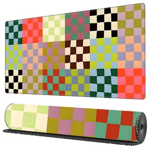 BHJLAXR Checkerboard Pattern Mouse Pad, Rectangle Gaming Mouse Pad, Anti-slip Mousepad, Office Desk Keyboard Mouse Mat for Home Office Game Room Desk