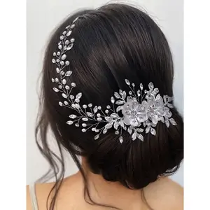 Luxurious Alloy Flower Hair Band for Women, Elegant Bride Bridesmaid Headpiece, Versatile Ball Dance Photo Costume Accessory