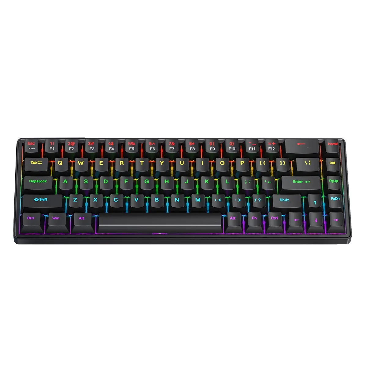 68-Key USB Wired Mechanical A68 Mini 60% Gaming Keyboard RGB Backlit ...
