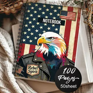 1pc Independence Day Themed Notebook, Gold Rush Style - Featuring Shovels and Gold Nugget Patterns. Record Historical Interests. Everyday Journal. Suitable for Grandfathers and History Enthusiasts. for Personal Use or As A Gift. 5.5x8.3 Inch Notebook.