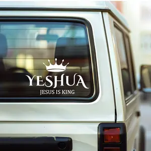 Yesua Jesus is King Car Decal, Oracal 651 Vinyl Bumpeer Sticker