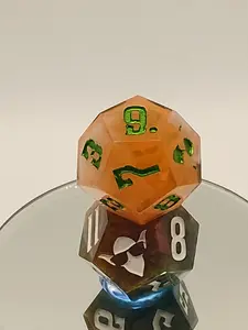 Daggerheart Twin d12 Dice by Critical Role – Embercloud Hope & Deepwood Shimmer Fear