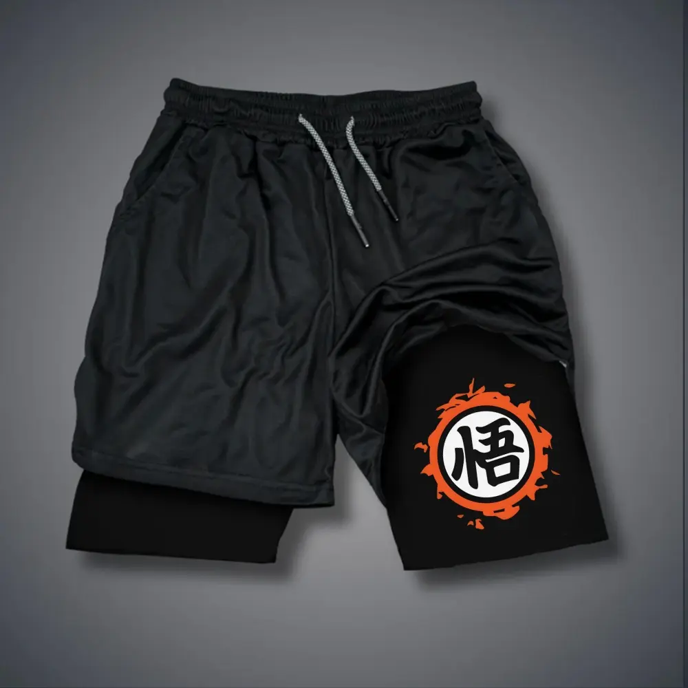 Dragon Ball DBZ 80s 90s summer men shorts for men jorts outfit men graphic shorts Double-layer sports shorts Comfortable short shorts summer