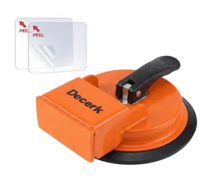 Decerk Floor Gap Fixer Tool Suction Cup Gap Puller with 2 Reusable Sticky Pads & Rubber Mallet, Heavy Duty Repair Tool, Laminate Flooring Tools, Vinyl Floor Repair Kit, Gap Tool