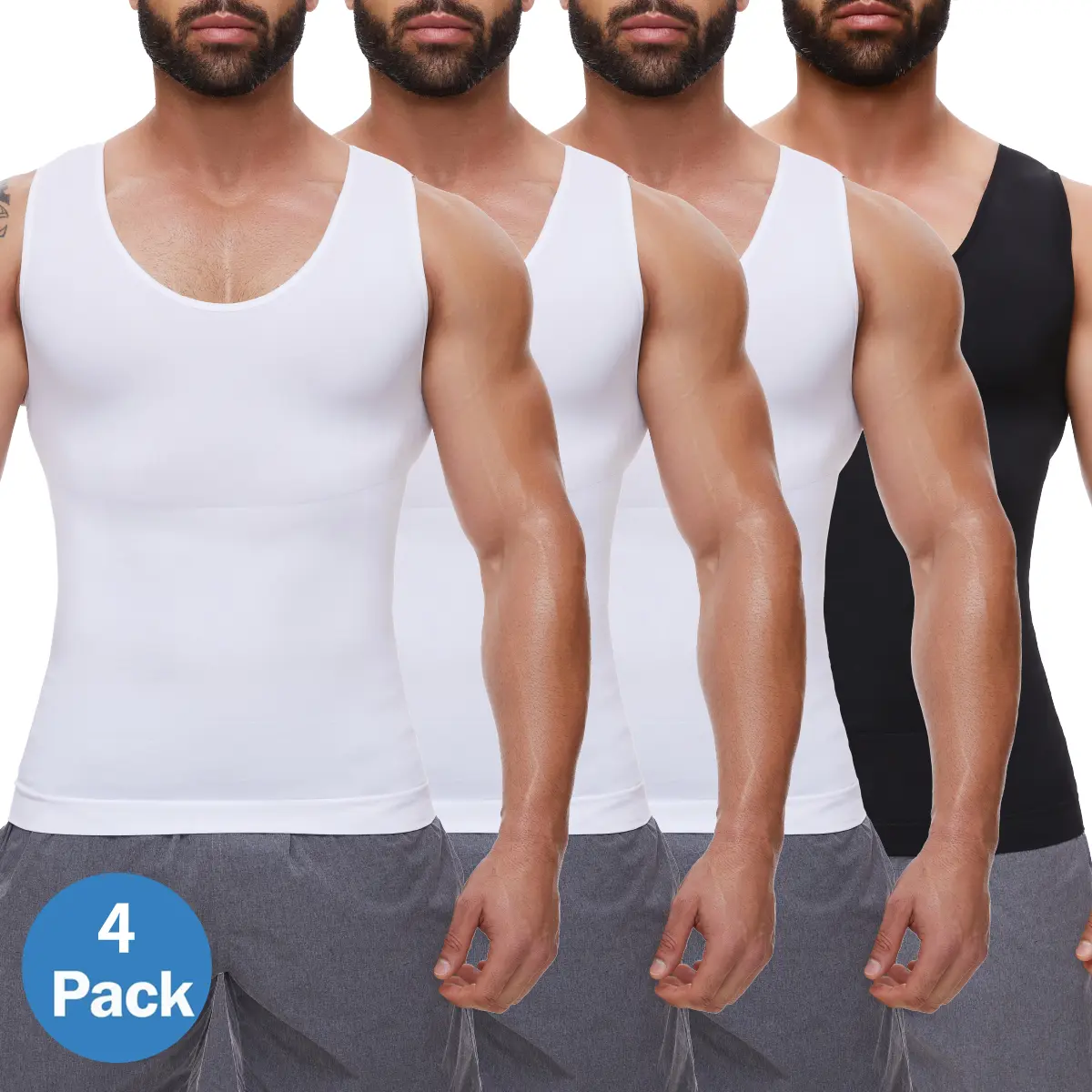 White (3 Pack)+Black