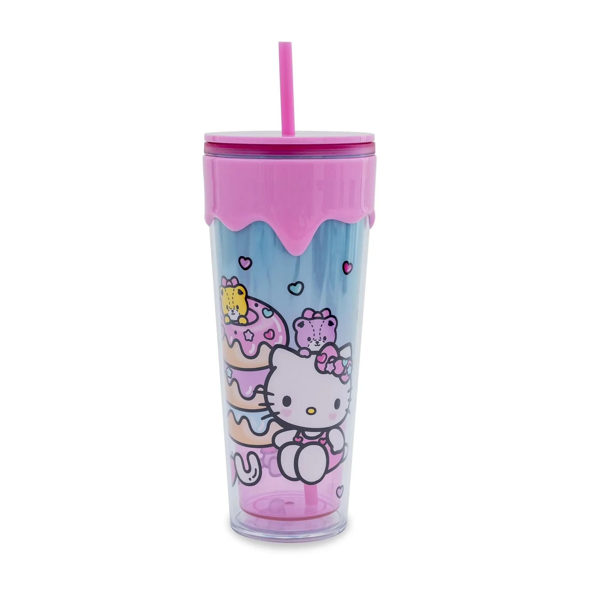 Sanrio Hello Kitty Donuts and Sweets 26-Ounce Plastic Carnival Cup With Straw