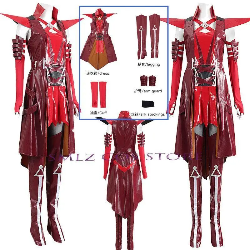 Evil Witch Cosplay Anime Cosplay Costume Struggle Scarlet Women's Battle Uniform Set Disguise Adult Women Fantasia Outfits
