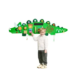 summervibes summervibesVEVOR Dinosaur Activity Wall Busy Board Panels, 11 Activities, Montessori Sensory Wall Toy for Kids 3-12 Years, Montessori Learning Activity Center, Ideal for Toddler Playroom Nursery Classroom