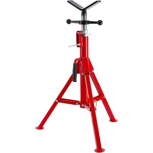 Pipe Support Pipe Stand V-Head 2500 lbs Pipe Stand Height Adjustable 28-52 Inch 2500 LB, Robust Carbon Steel Body, Durable, Collapsible Portable Tube, Steel Jack Stand