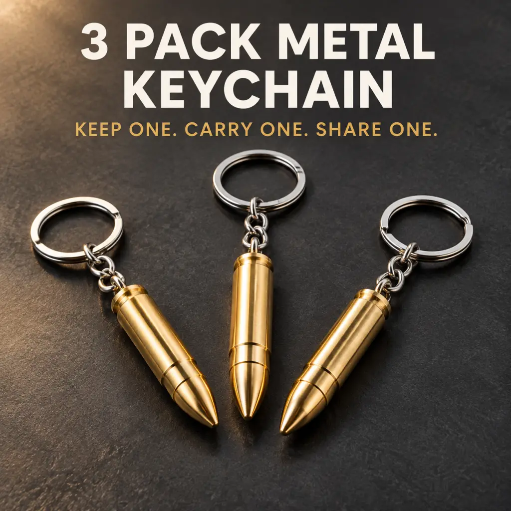 3 Pack Metal Key Rings, Durable Polished Keychain Set for Men, Compact Key Holders for Car, Backpack, Bag & Everyday Carry, Practical Birthday Christmas Gift for Him