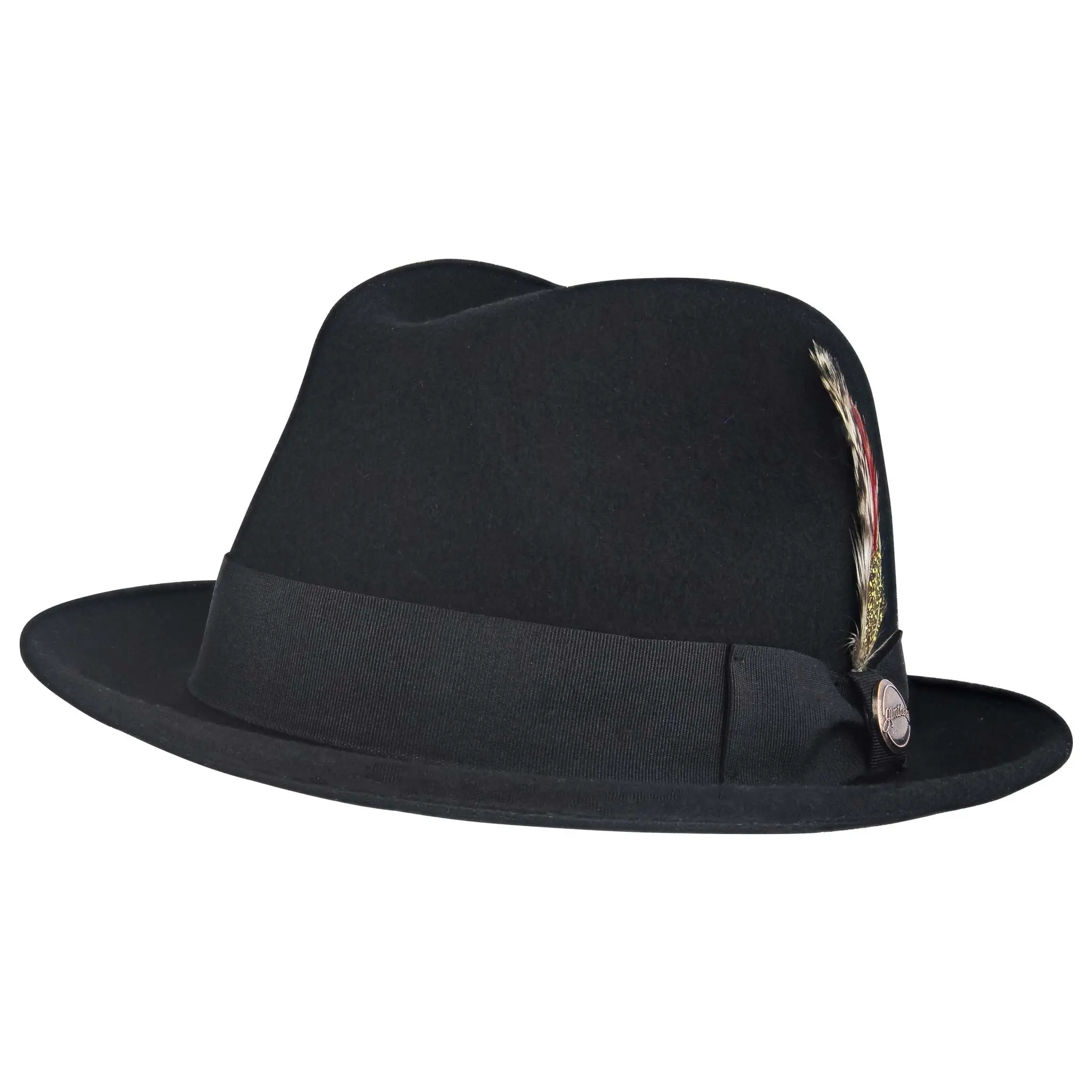 Gunthers Co La Cuatro Men's Fedora, Durable 100% Wool Elegant Flat Brim Gentleman's Hat with a Comfortable Fit, Fedora Hats, Flat Brim Hat