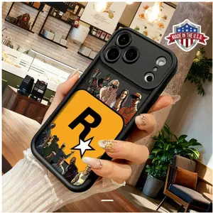 Cool Rockstar Style Phone Case for iPhone 17 16 15 14 Pro Max 13 12 11 XR XS Plus Shockproof Anti Scratch Protective Slim TPU Cover