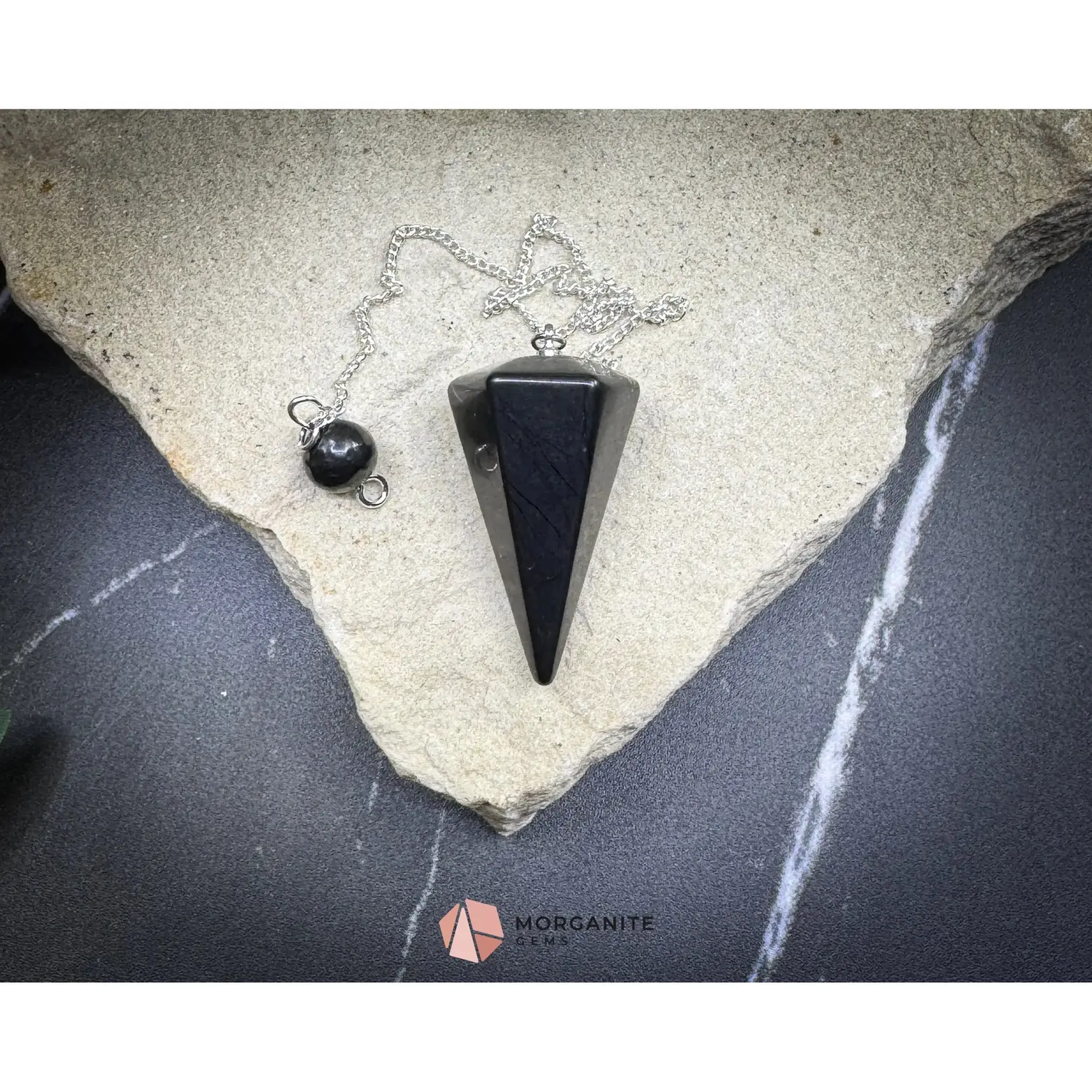 Shungite Crystal Pendulum for Protection & Energy Detox Shungite Crystal Pendulum for Protection & Energy Detox