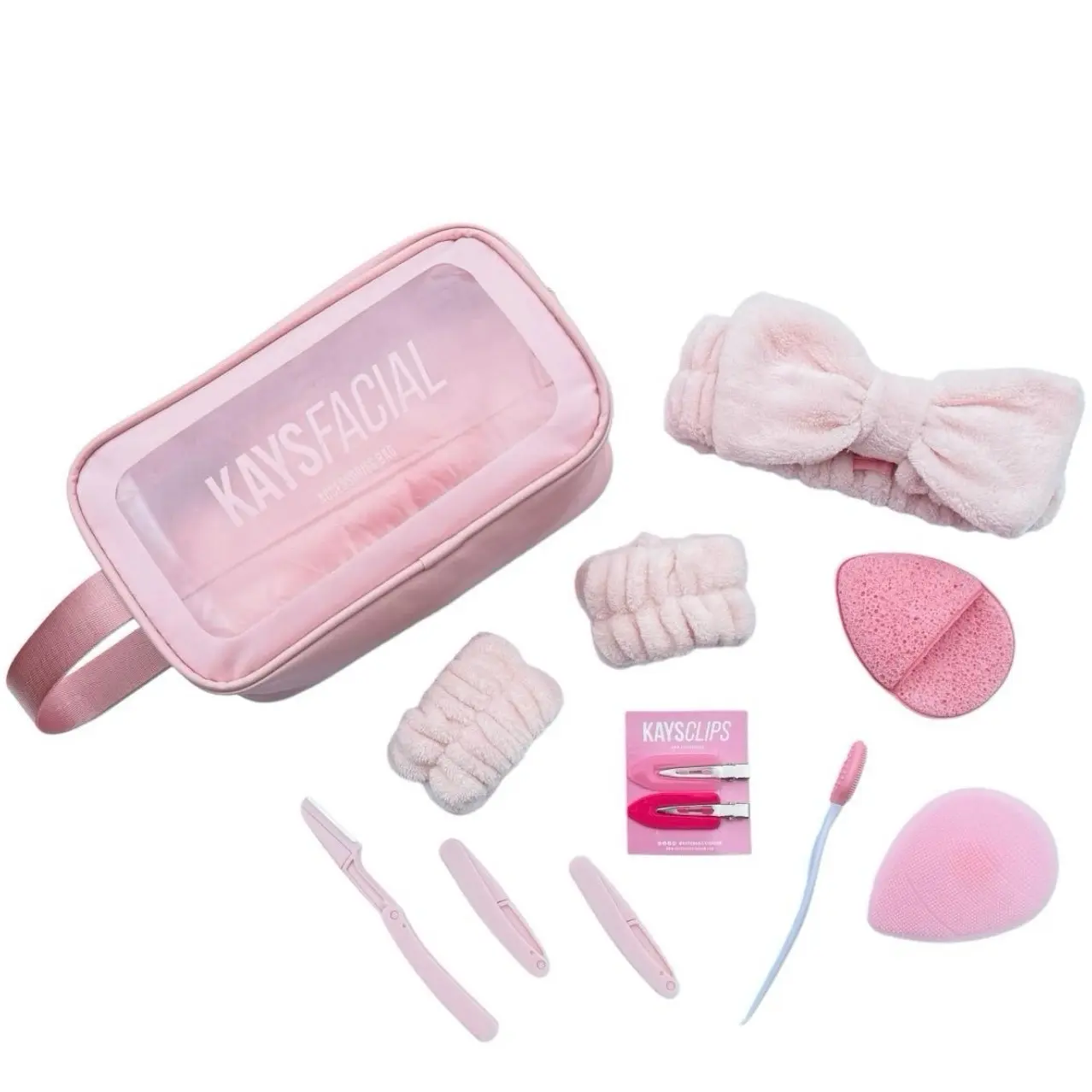 12 piece accessories bag hair clip and face sponge Storage Carrying Bag Durable Lightweight Organizer