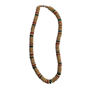 Rasta Light Coconut Bead Necklace