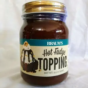 Braum's Hot Fudge Topping 15.5 oz. Glass Jar