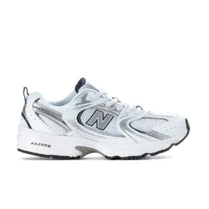 Preschool New Balance 530 Bungee Lace White Grey (PZ530SB1)