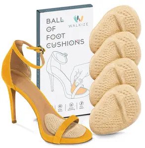 Walkize Metatarsal Pads Heel Inserts for Women Ball of Foot Cushions - 2 Pairs - All Day Pain Relief and Comfort One Size Fits Shoe Insoles