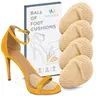 Walkize Women's Metatarsal Pads & Heel Inserts - 2 Pairs Cloth Covered Gel Based Cushioned Insoles for Heels, Pressure Relief, All Seasons, Beige, Soft, Great for Office and Dance Nights