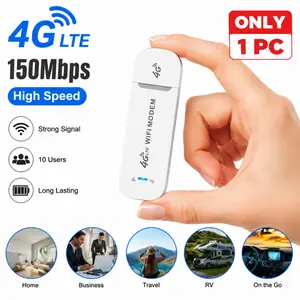 Portable 4G LTE Wireless Router, 150Mbps High-Speed Mobile Hotspot, Smart Chip, Stable Signal, Secure Pocket WiFi for Travel, Home & Business Use