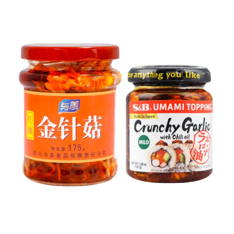 2pcs set (Mild+Spicy Pickled Enoki Mushrooms)