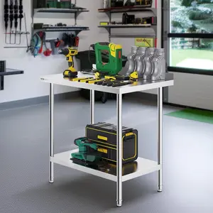 VEVOR 24x 72x 36 Inch Stainless Steel Work Table, Commercial Food Prep Worktable Heavy Duty Prep Worktable, Metal Work Table with Adjustable Height for Restaurant, Home and HotelVEVOR Super Brand Day