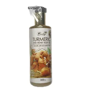 Turmeric and Honey Body Oil - 300ml Single Item Daily Bath & Body Care Liquid, for Smooth Radiant Skin, 24 Months Shelf Life