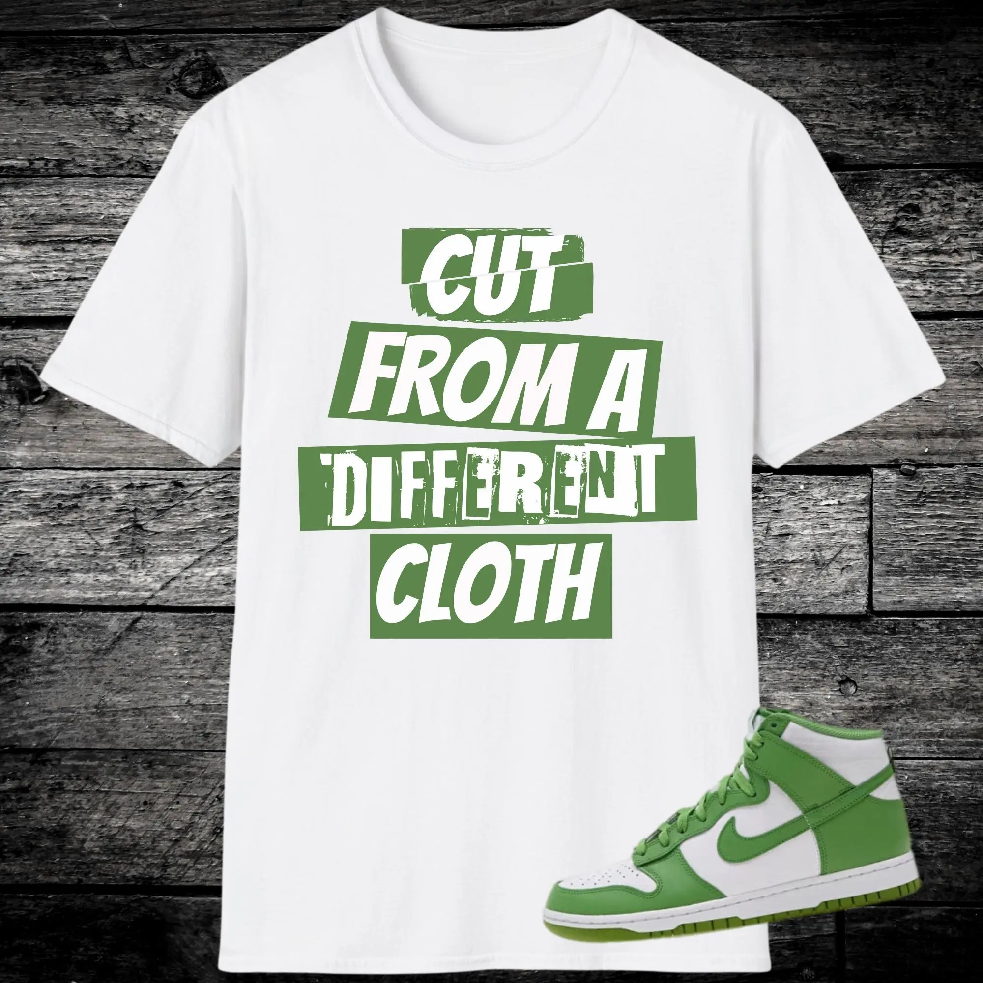 Dunk High Chlorophyll Sneaker Match Shirt, White Chlorophyll White, Unisex Chlorophyll Dunks T-shirt x9npkzopac8c